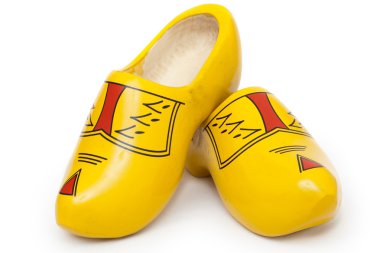 Pair of wooden shoes - klompen clipart
