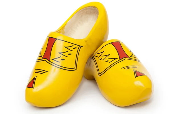 Pair of wooden shoes - klompen — Stock Photo, Image