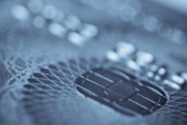 Macro shoot of a credit card clipart