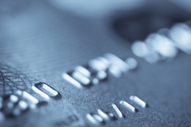 Macro shoot of a credit card clipart