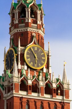 Spaskaya tower or Moscow Kremlin clipart