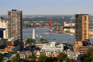 Rotterdam and river Maas clipart