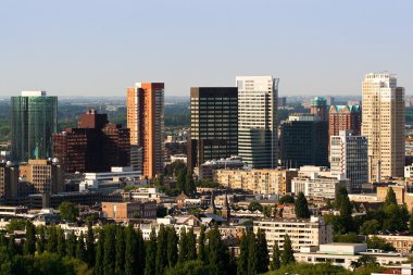 Downtown of Rotterdam clipart