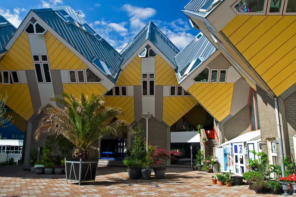 Casas cúbicas em Rotterdam — Fotografia de Stock