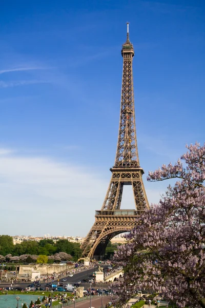 Der Eiffelturm. Frühlingszeit — Stockfoto