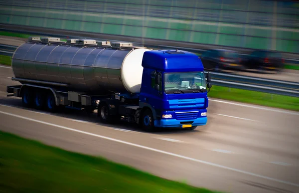 Tanker truck on motorway — Stock Photo, Image
