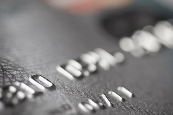 Makroaufnahme einer Kreditkarte — Stockfoto