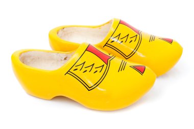 Pair of wooden shoes - klompen clipart