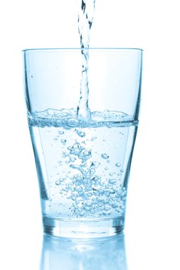 Water pouring into glass clipart