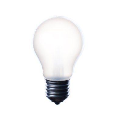 White light bulb clipart