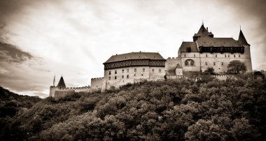 Old castle on the hill clipart