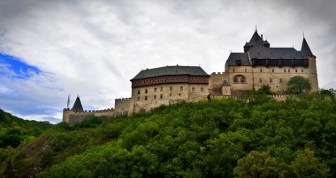 Old castle on the hill clipart