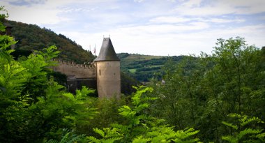 Castle wall and turret clipart