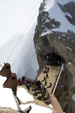 Mountain peak Aiguille Du Midi clipart