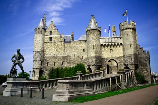Zamek steen. Antwerpen — Zdjęcie stockowe