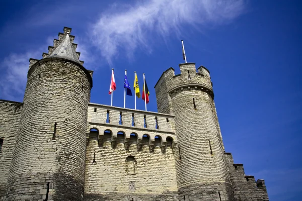 Zamek steen. Antwerpen — Zdjęcie stockowe
