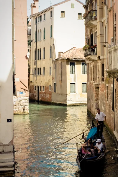 Gondola on a canal of Venice. Italy — Stock Photo, Image