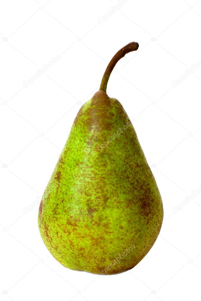 Green pear. Isolated white background