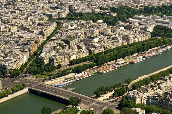Paris and Seine river — Stock Photo, Image