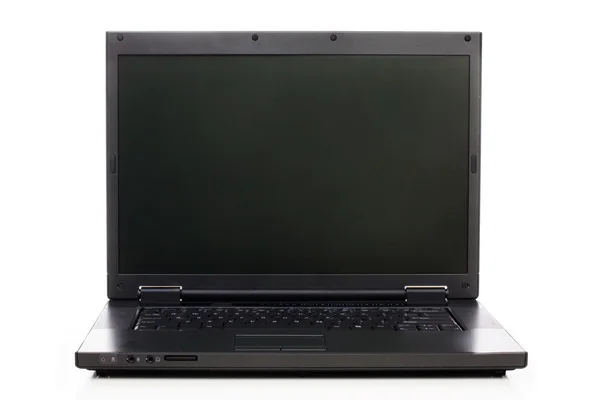 stock image Open business laptop. Black screen