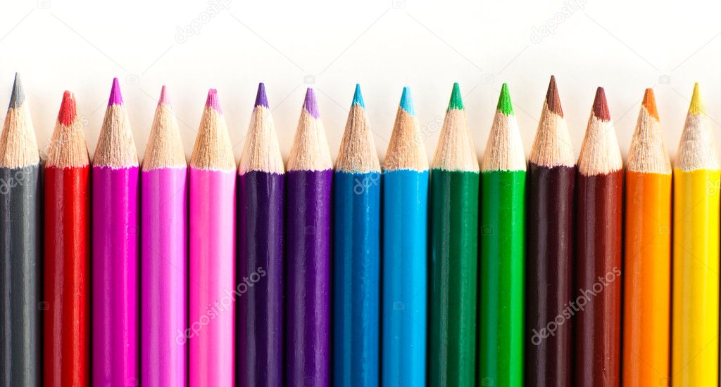 Set of pencils of different colors