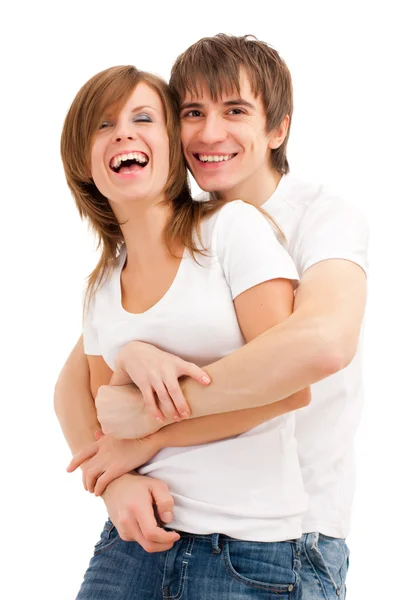 Glückliches lachendes Paar — Stockfoto