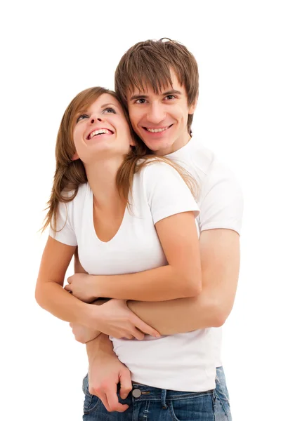 Felice coppia ridente — Foto Stock