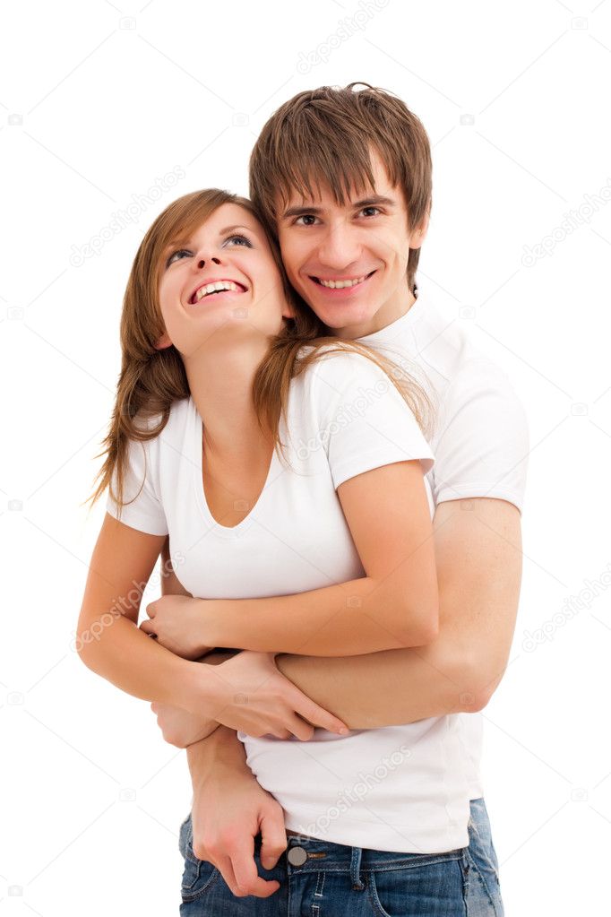 Happy laughing couple