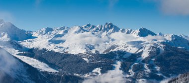 View on the Courchevel, panorama clipart