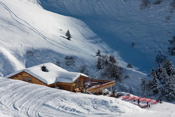 Skiing in La Plagne — Stock Photo, Image