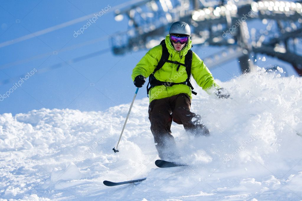 Off-piste skiing