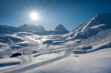 Winter in Alps clipart