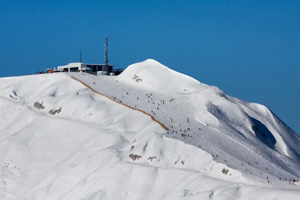 Jazda na nartach w la plagne — Zdjęcie stockowe