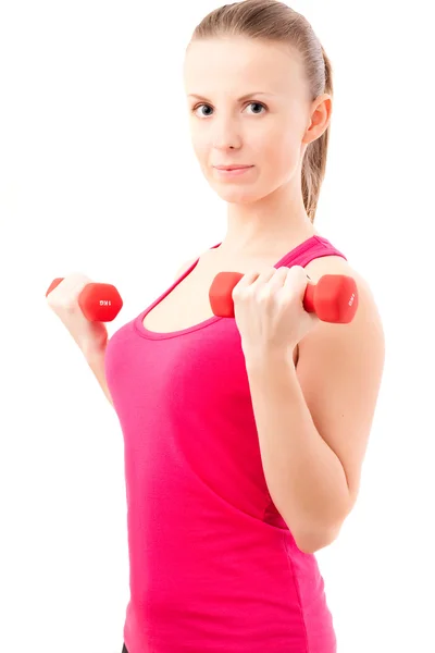 stock image Young fit woman training