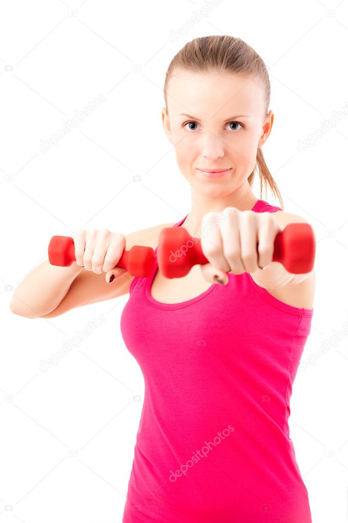 Young fit woman working out