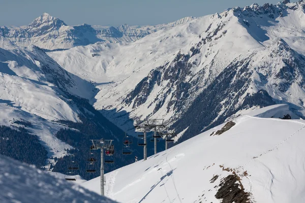 Alpleri'nde Kayak Merkezi — Stok fotoğraf