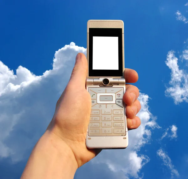 空の上の携帯電話 — ストック写真