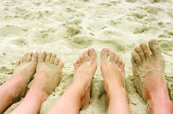 Feet on a beach — Stock Photo, Image