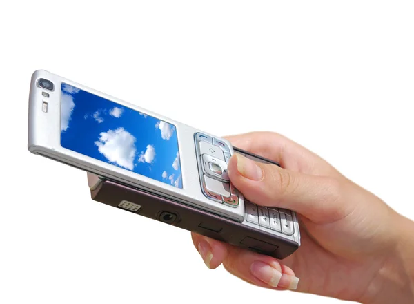 Een mobiele telefoon — Stockfoto