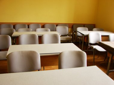 Empty classroom clipart