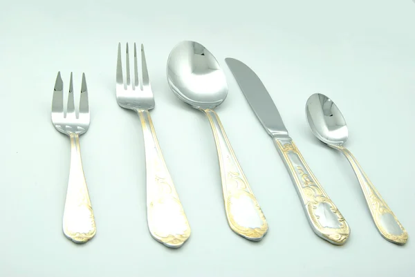 stock image Spoon, knife and fork