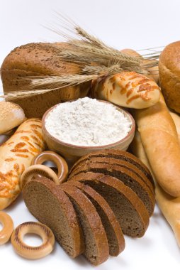 Assortment of baked bread clipart