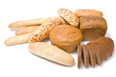 Assortment of baked bread clipart