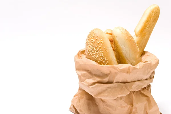 stock image Bread on the white background