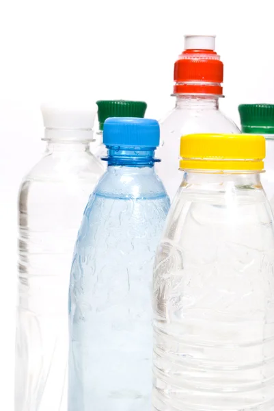 Plastikflaschen mit Mineralwasser — Stockfoto