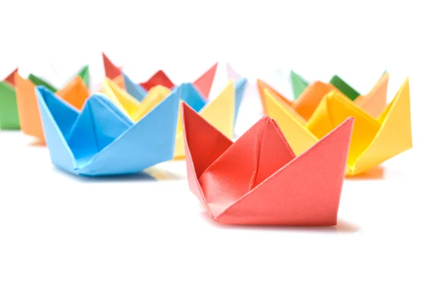 Barche di carta — Foto Stock