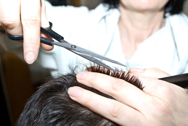 stock image Cutting hair close-up