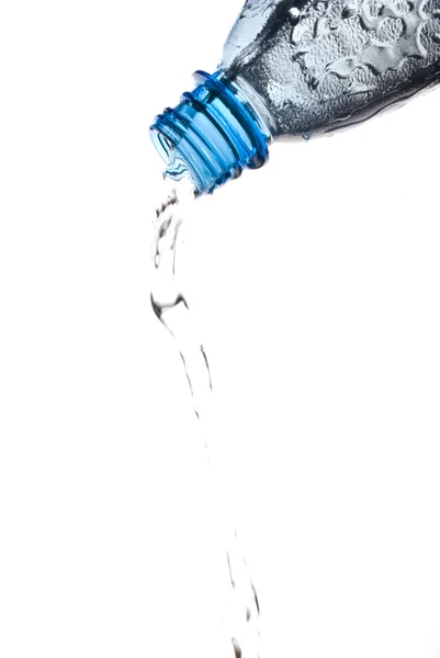 Пляшка і розбризкування води — стокове фото