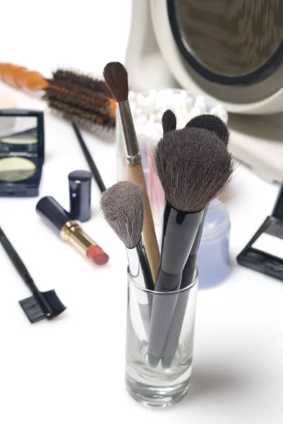 Set professioneller Make-up-Pinsel — Stockfoto