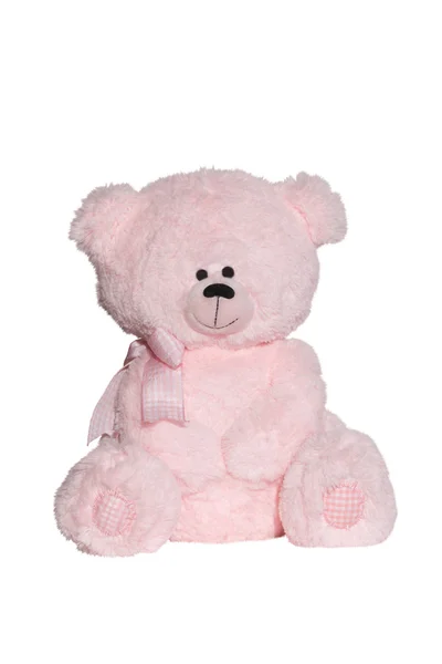 Toy- розовый медведь — стоковое фото